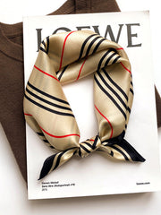 Striped Vintage Square Scarf