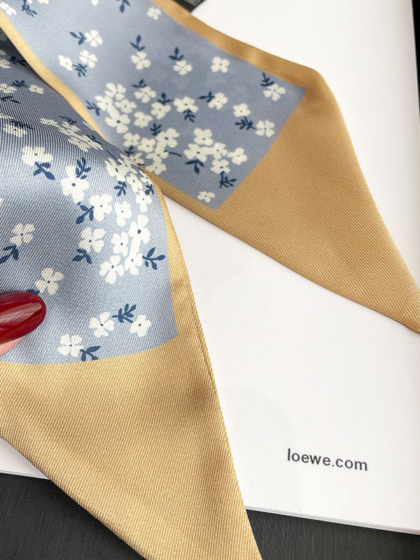 Contrast Color Floral Printed Shawl&Scarf