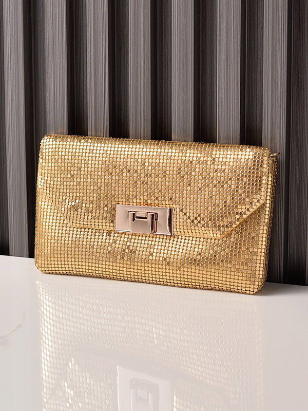 Shiny Split-Joint Handbags Bags