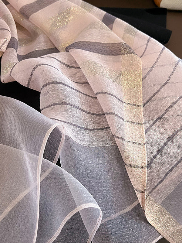 Keep Warm Striped Shawl&Scarf