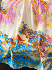 Contrast Color Printed Sun-Protection Shawl&Scarf