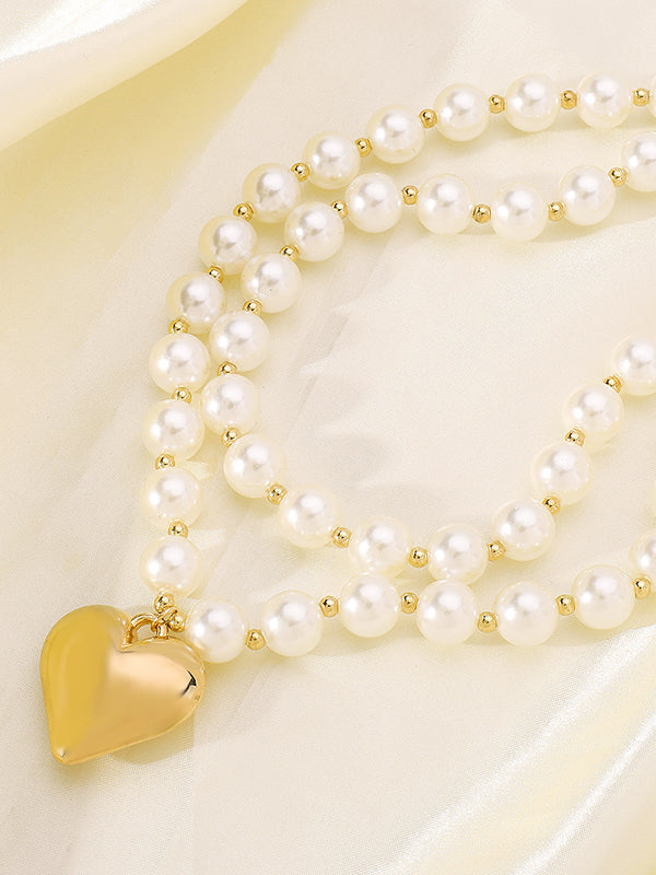 Beaded Heart Shape Necklaces Accessories Dainty Necklace