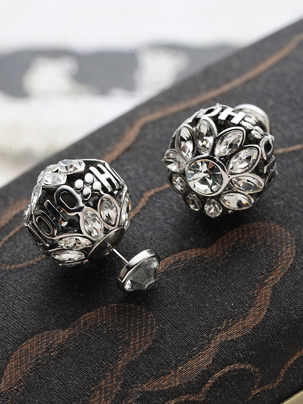 Geometric Letter Hollow Earrings Accessories