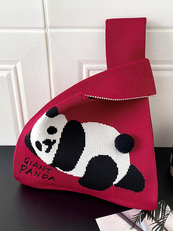 Animal Printed Woven Handbag Bags Accessories