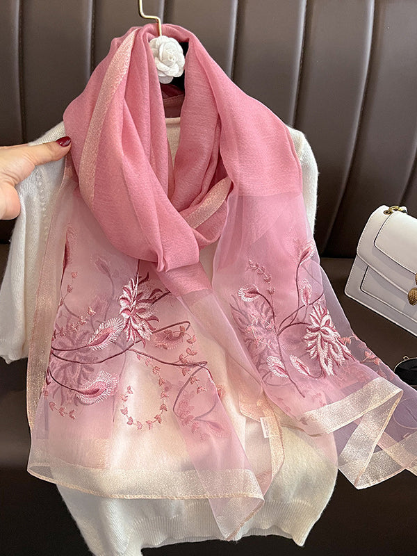 Embroidered Leisure Shawl&Scarf