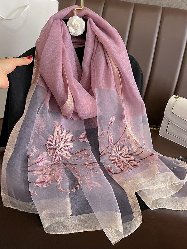 Embroidered Leisure Shawl&Scarf