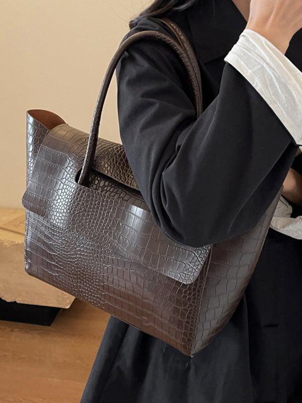 Solid Color Split-Joint Tote Bags Handbags Bags