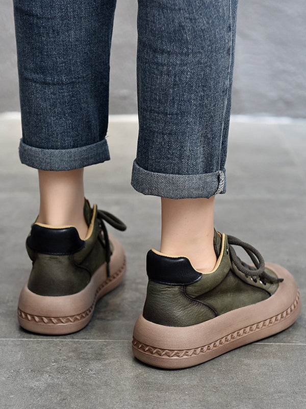 Round-Toe Tied Shoes Booties