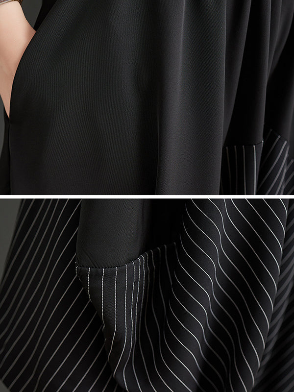 Split-Joint Striped Harem Pants Irregular clipping Casual Pants Bottoms