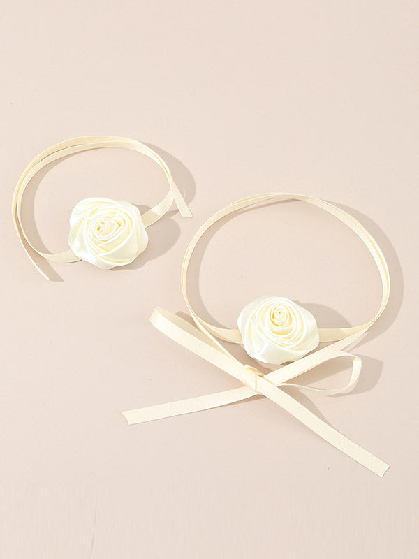 Solid Color Three-Dimensional Flower Necklaces Accessories Bracelet Accessories