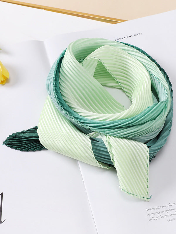 Casual Pleated Contrast Color Shawl&Scarf