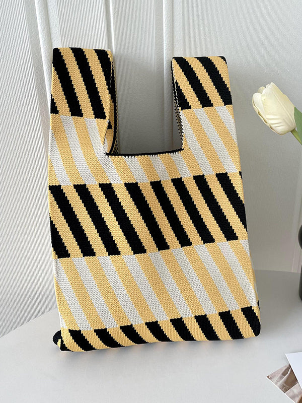 Striped Woven Handbag Bags Accessories