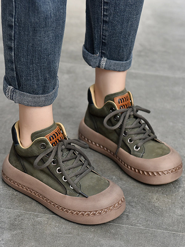 Round-Toe Tied Shoes Booties