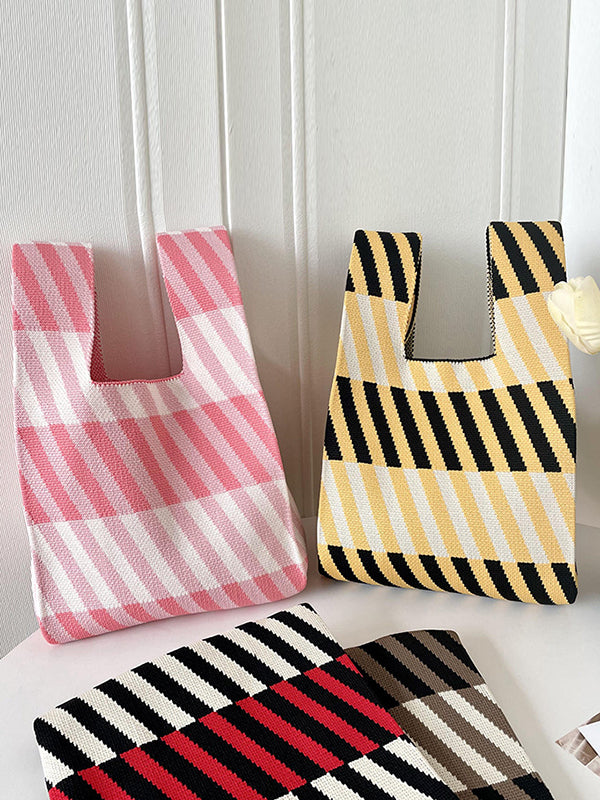 Striped Woven Handbag Bags Accessories