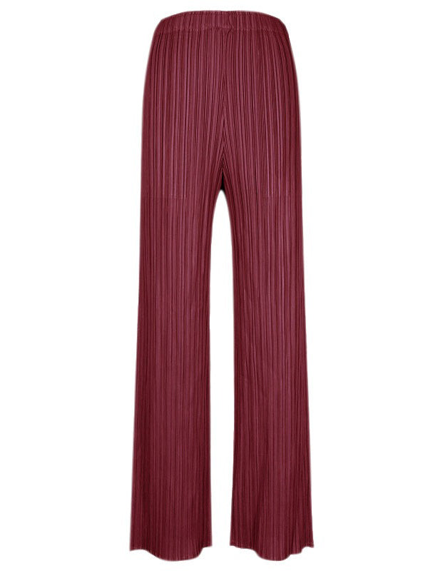 15 Colors Loose Elasticity High Waisted Wide Leg Pleated Pants
