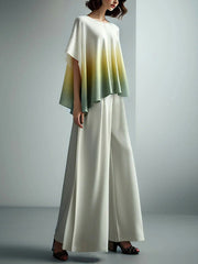 High Waisted Loose Pleated Solid Color Split-Joint Pants Trousers