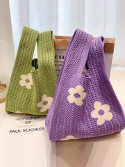 Floral Printed Hollow Handbags Bags Accessories