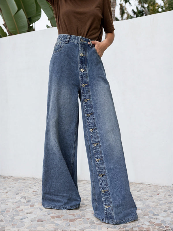 Zipper Original Simple Loose Solid Harem Pants