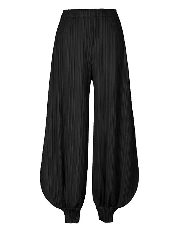 Simple Loose Solid Color Casual Harem Pants Bottoms