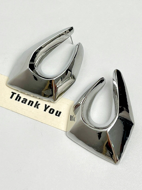 Geometric Hollow Normcore Drop Earrings