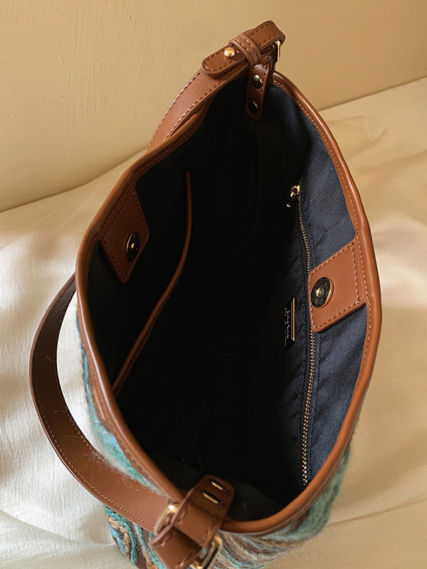 Split-Joint Striped Tote Bags Handbags Bags