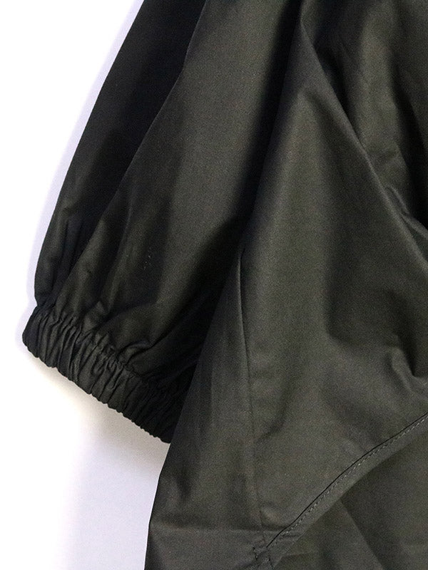 Pleated Solid Color Split-Joint High-Low Long Sleeves Round-Neck Blouses
