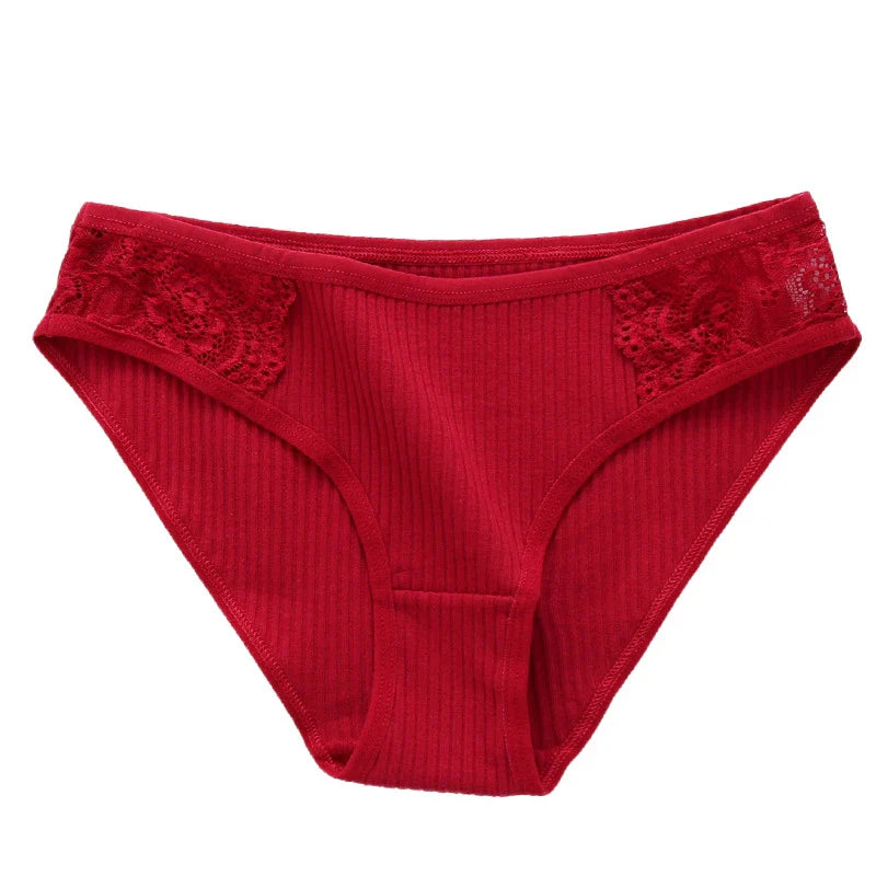 5Pcs/Lot Plus Size White Underwear Simple Sports Underpant Solid Panty