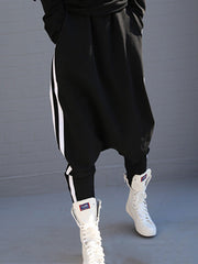 Loose Striped Empire Harem Pants