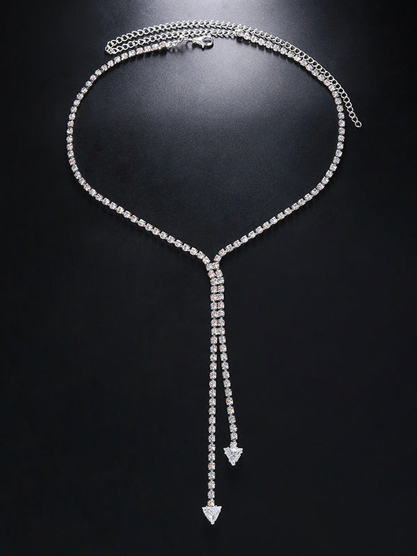 Urban Evening Normcore Rhinestone Necklaces Accessories