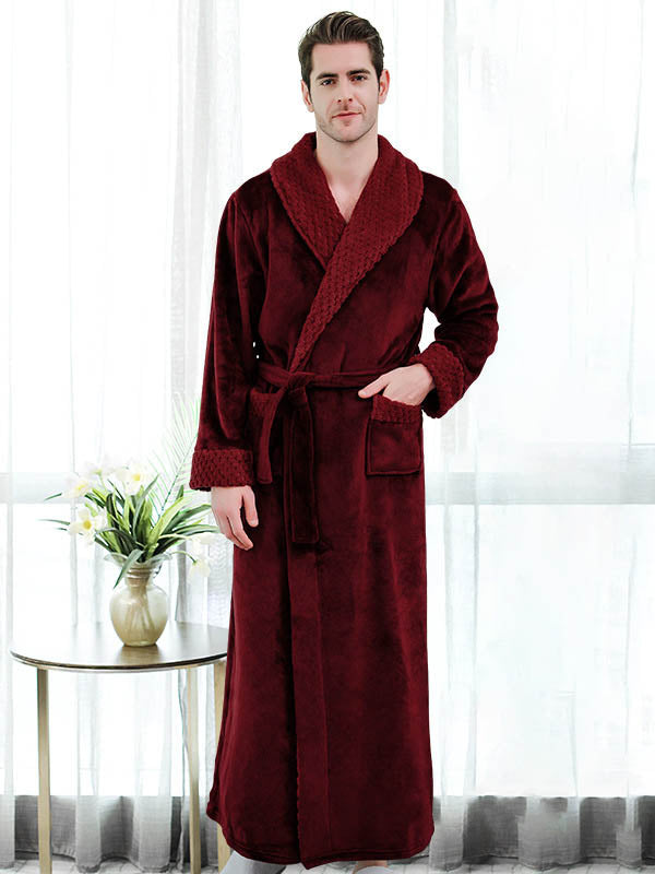 Comfortable Solid Warm Pajama Robe