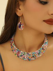 Geometric Rhine Stones Shiny Irregularity Sets Necklaces Accessories Earrings Accessories