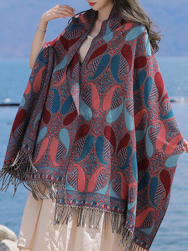 Keep Warm Tasseled Shawl&Scarf