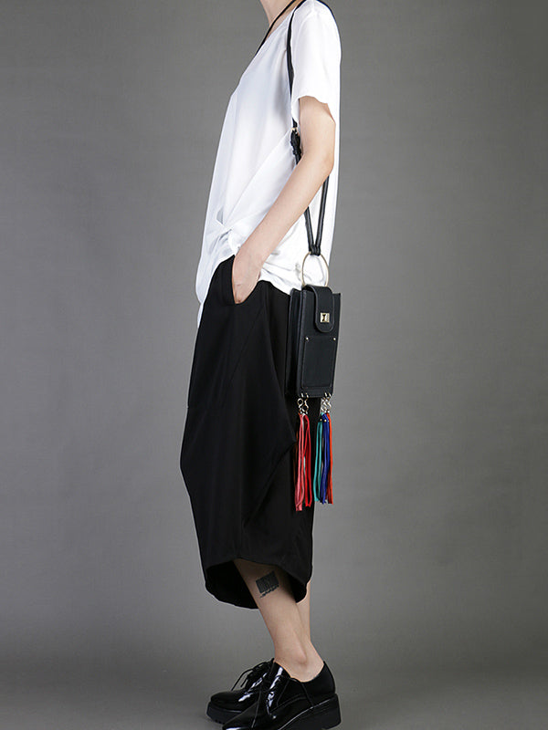 Casual Chiffon Cropped T-Shirt