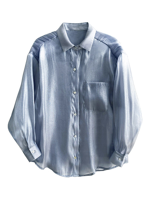 Original Simple Casual Solid Color Sun-Protection Blouse