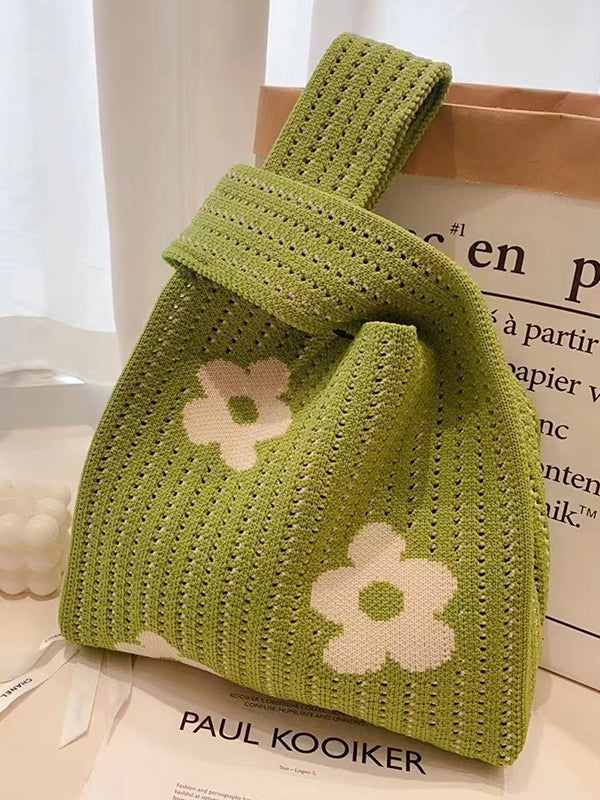 Floral Printed Hollow Handbags Bags Accessories