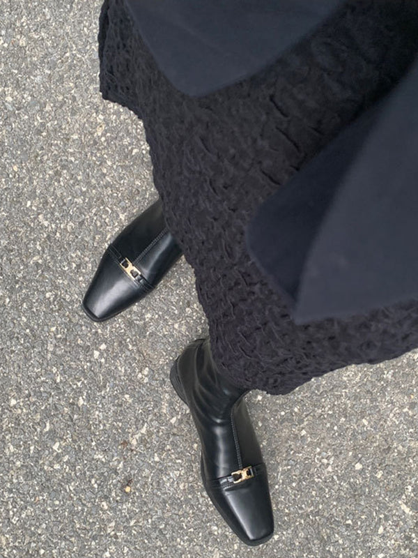 Split-Joint Square-Toe Boots