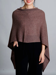 100% Cashmere Solid Color Cape Shawl&Cloak