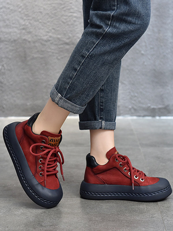 Round-Toe Tied Shoes Booties