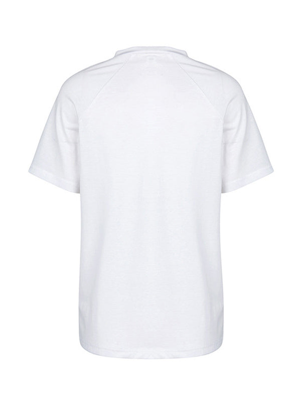 Original Irregularity Solid T-Shirts Tops