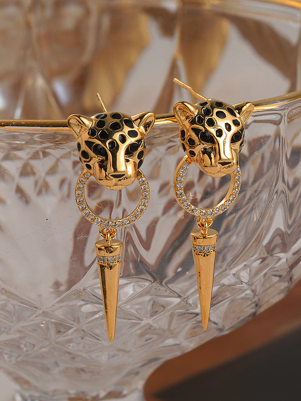 Geometric Leopard Earrings Accessories Eardrop