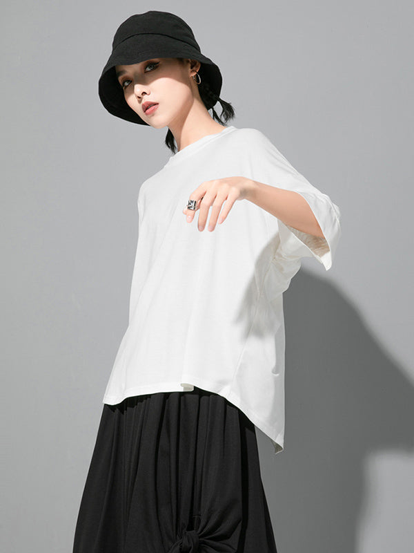 Original Solid Batwing Sleeve T-Shirts Tops