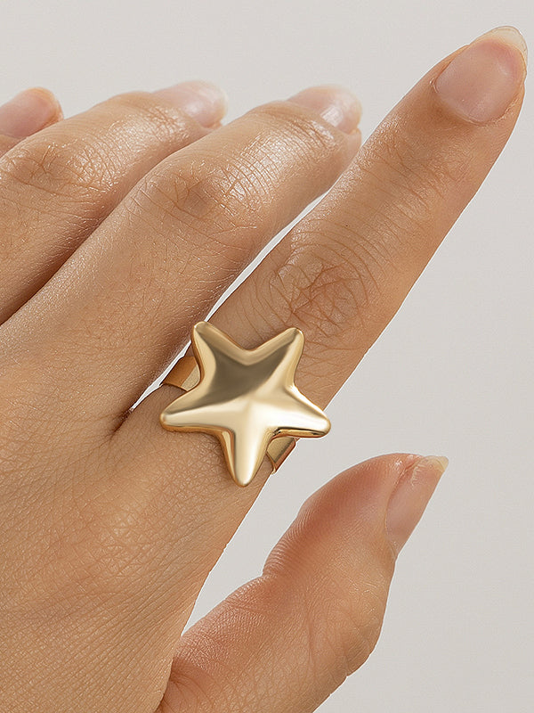 Adjustable Star Shape Normcore Rings Accessories