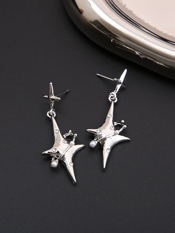 Geometric Star Shape Normcore Drop Earrings