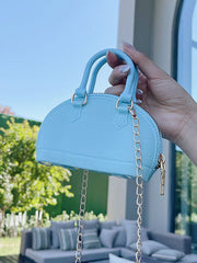 Chains Geometric Zipper Satchels Crossbody Bags