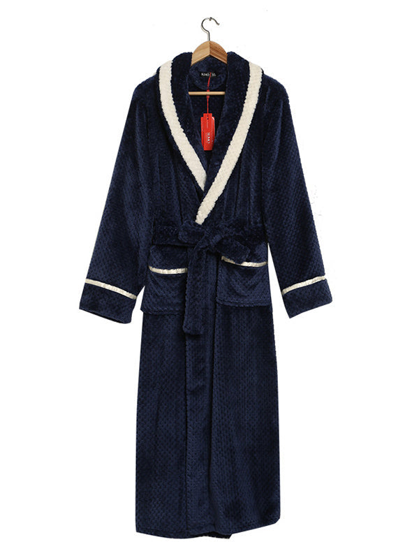 Comfortable Solid Warm Pajama Robe