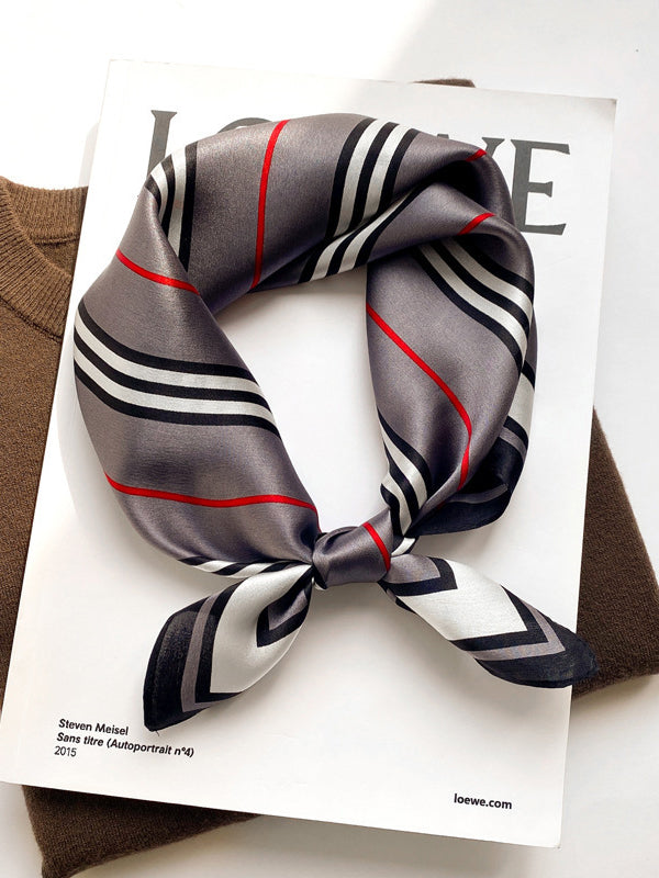 Striped Vintage Square Scarf