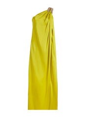 Solid Color Loose Sleeveless One-Shoulder Maxi Dresses