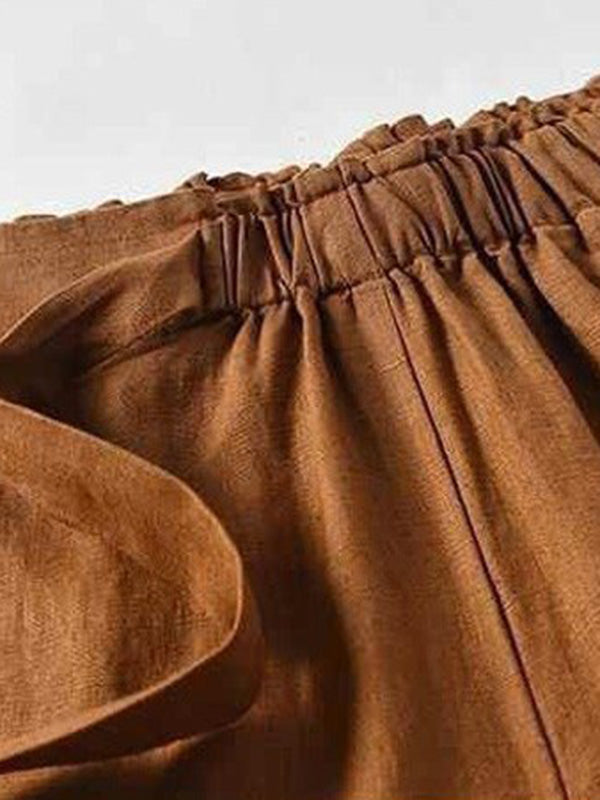 Loose Wide Leg Solid Color Pants