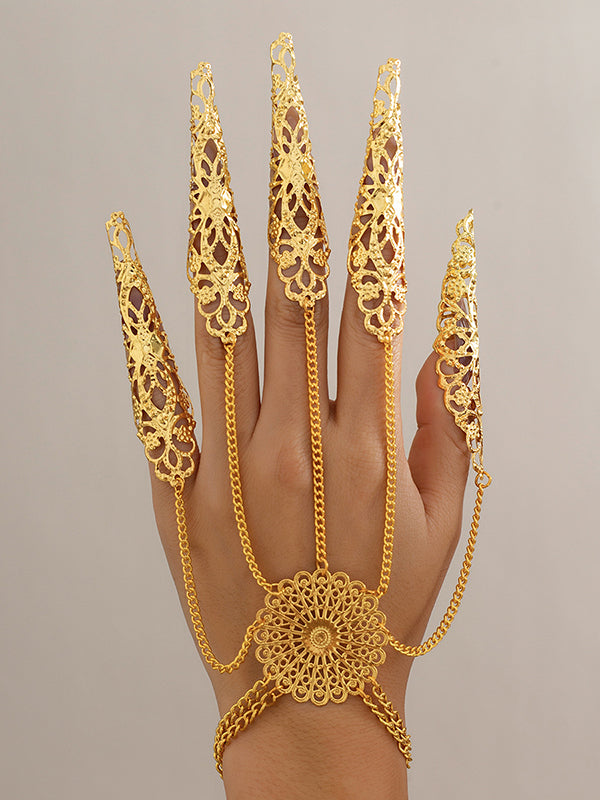 Chains Geometric Hollow Nail Protectors