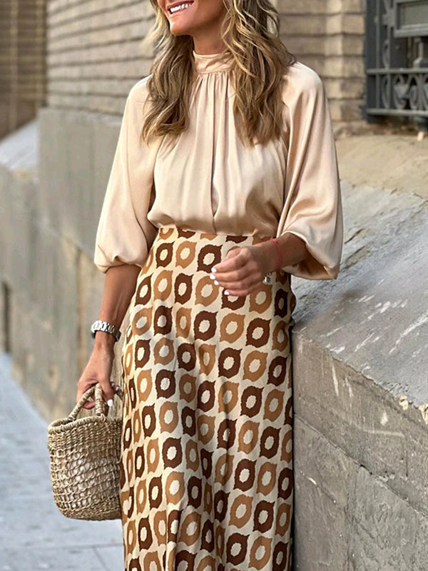 Polka-Dot High Waisted Loose Skirts